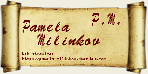Pamela Milinkov vizit kartica